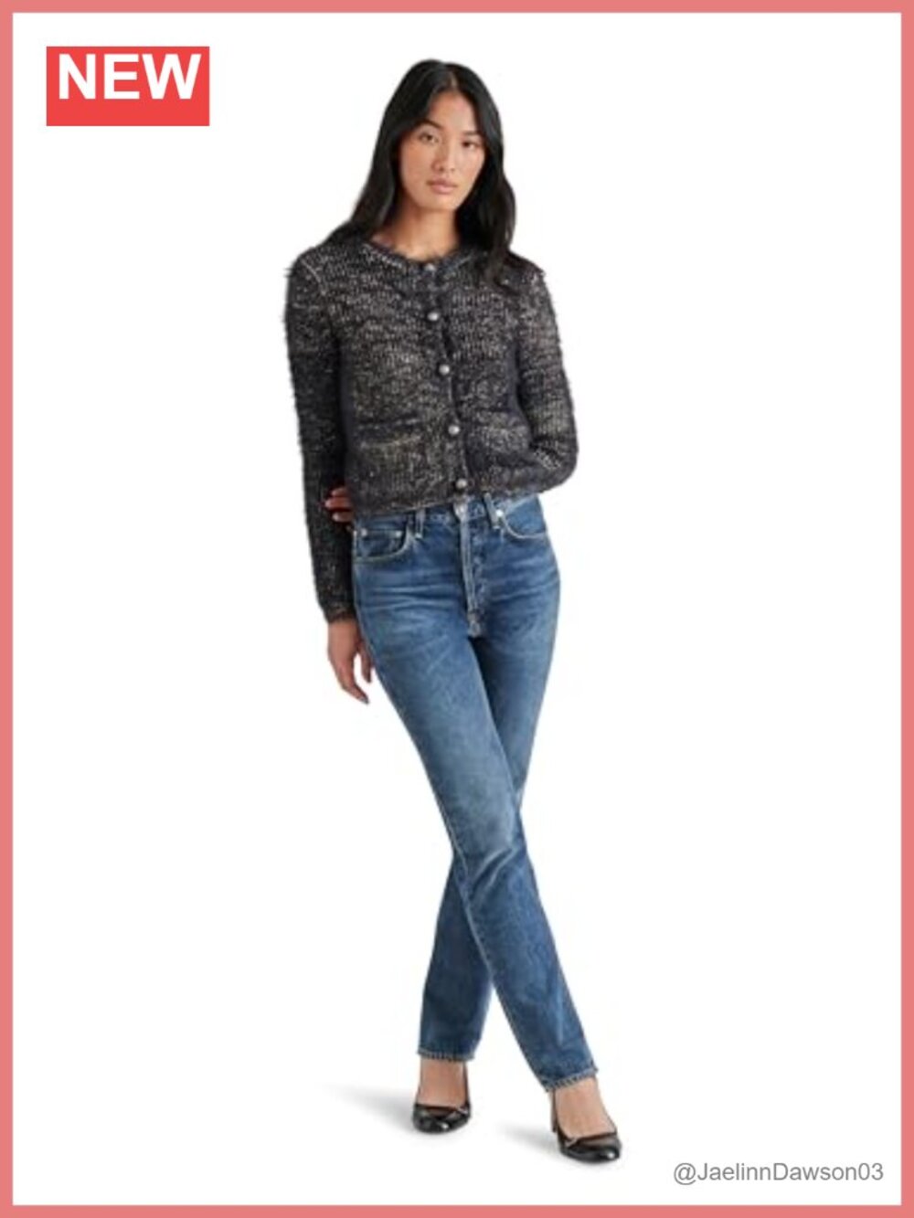 Steve Madden Maribelle Cardigan Long Sleeve Button Down Sweater